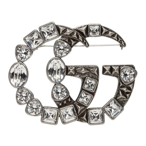 gucci brooch silver|Gucci brooch price.